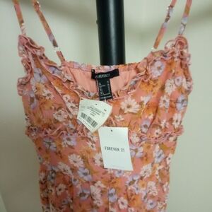 Forever 21 Pink Floral Dress Medium